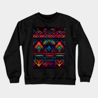 Neon Geometric Pattern Crewneck Sweatshirt